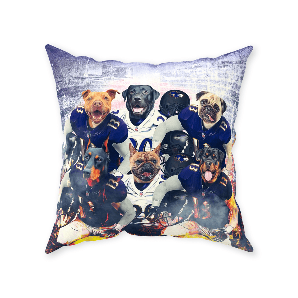 &#39;Baltimore Doggos&#39; Personalized 6 Pet Throw Pillow