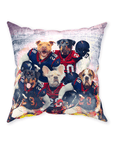 'Houston Doggos' Personalized 5 Pet Throw Pillow