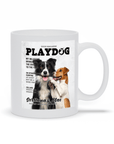 Taza personalizada con 2 mascotas 'Playdog'