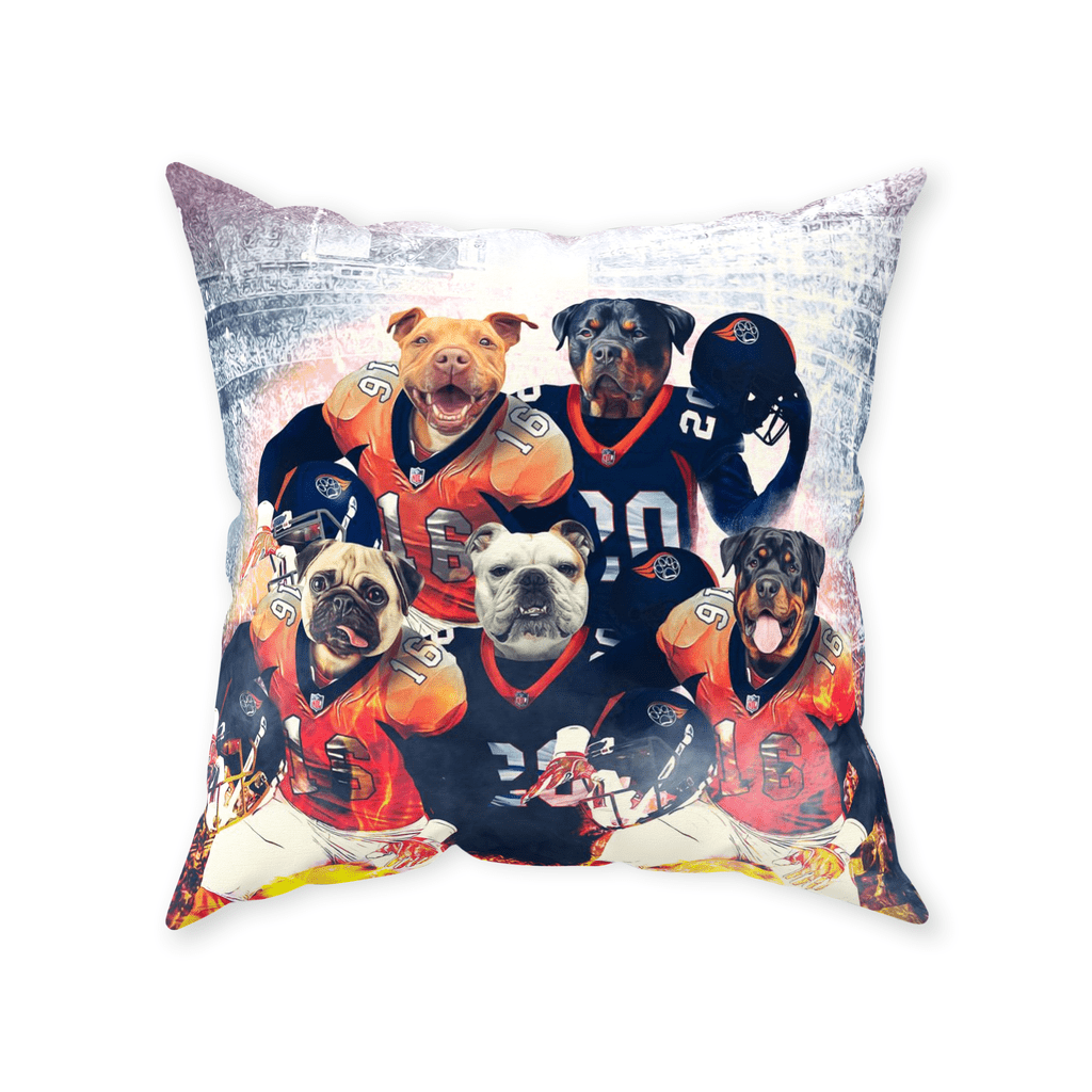 &#39;Denver Doggos&#39; Personalized 5 Pet Throw Pillow