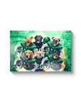 'New York Jet-Doggos' Personalized 6 Pet Canvas