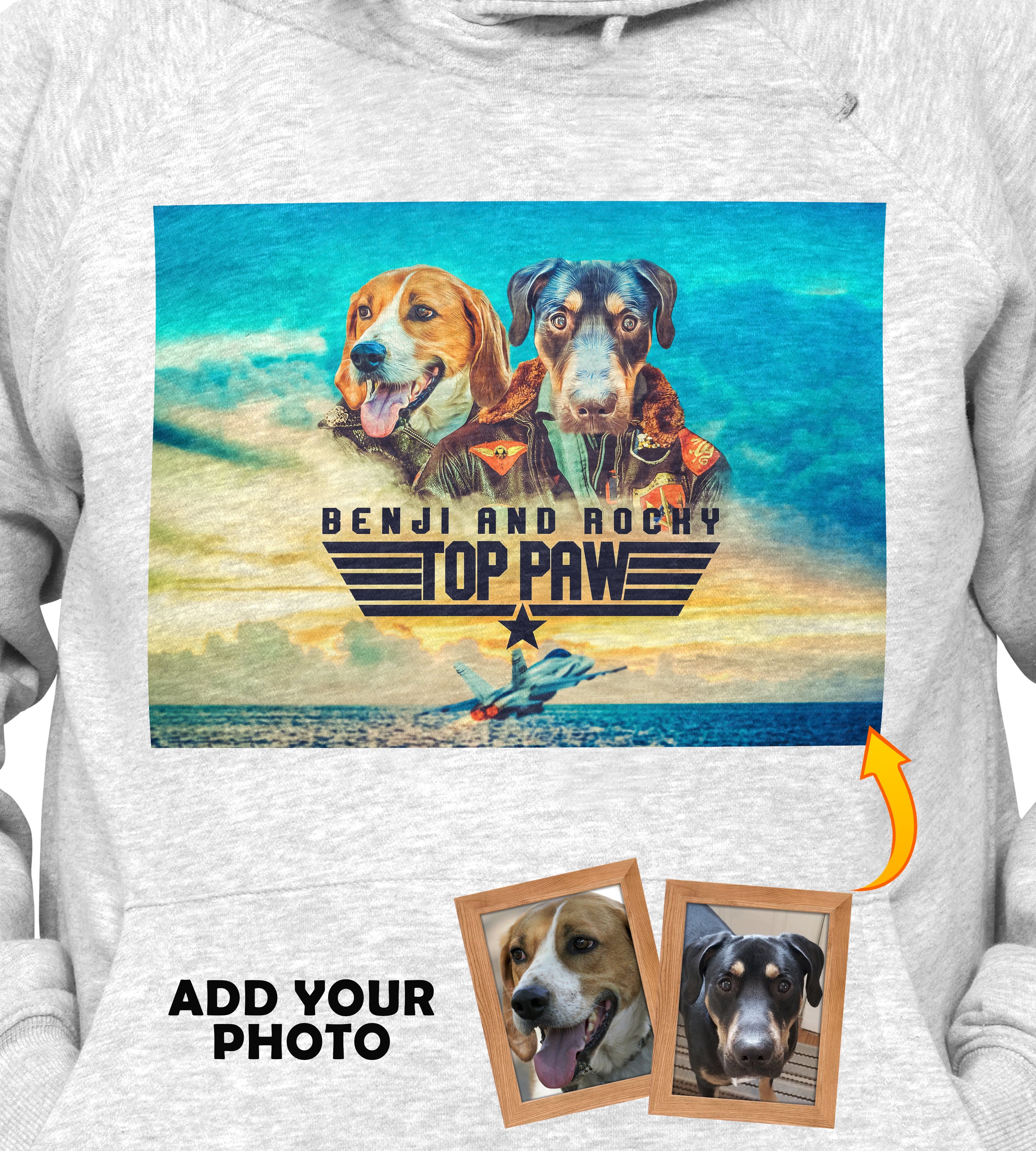 &#39;Top Paw&#39; Personalized 2 Pet Hoody