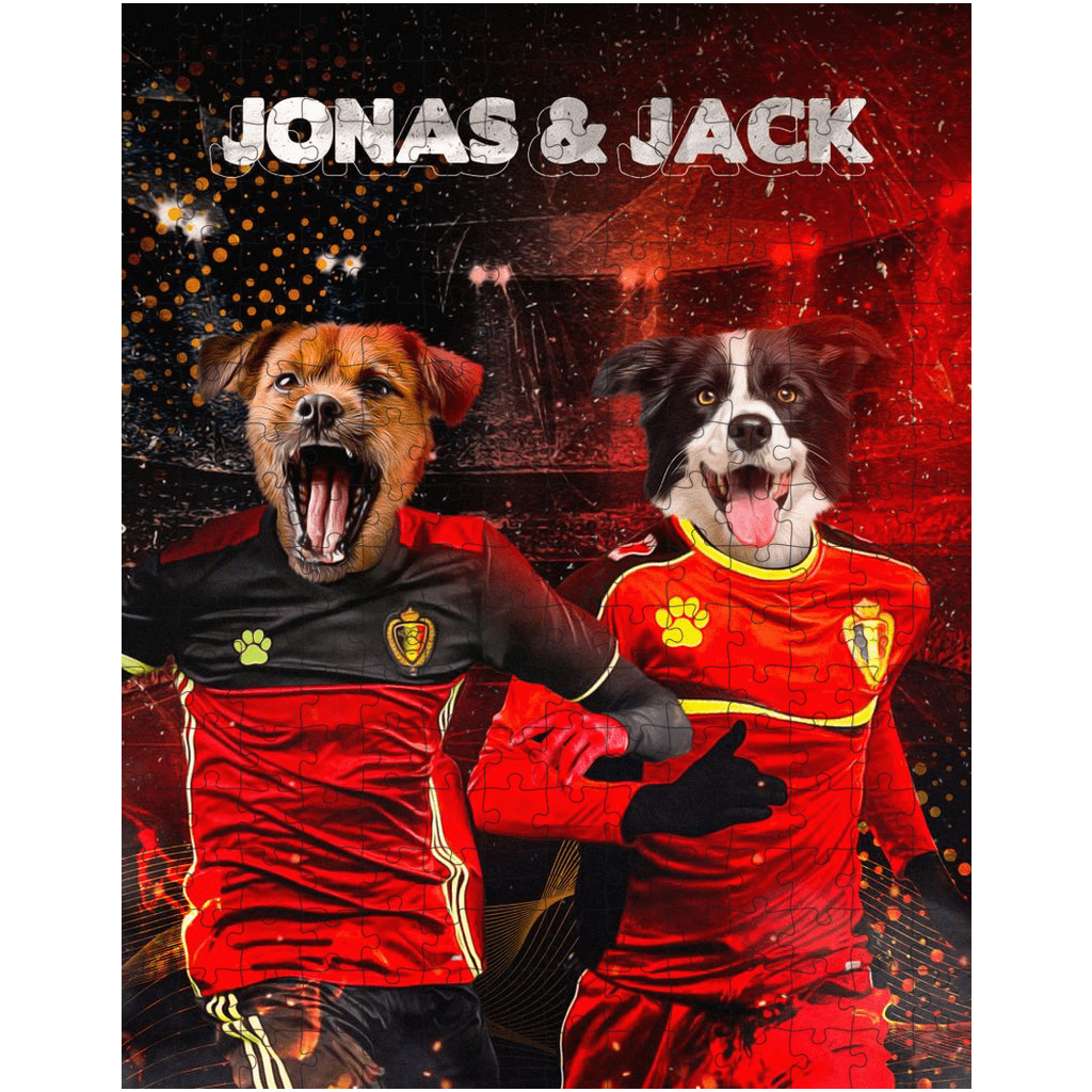 Puzzle personalizado de 2 mascotas &#39;Belgium Doggos&#39;
