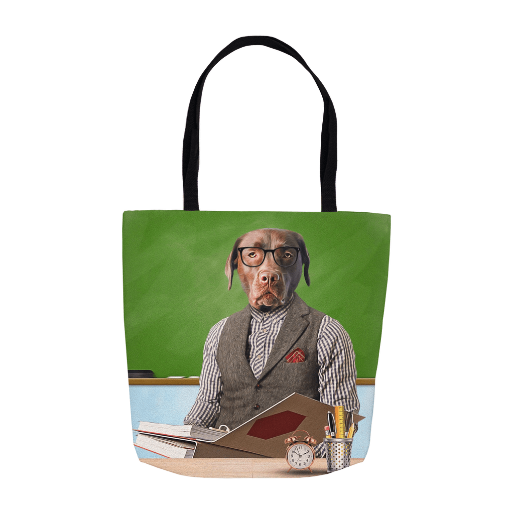 &#39;The Teacher&#39; Personalized Tote Bag