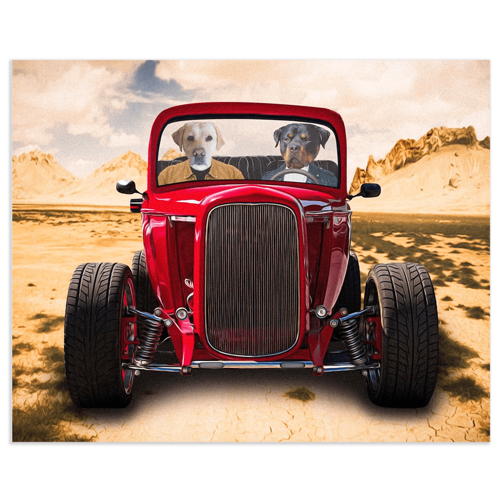 &#39;The Hot Rod&#39; Personalized 2 Pet Poster