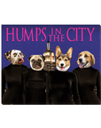 'Humps in the City' Personalized 4 Pet Canvas
