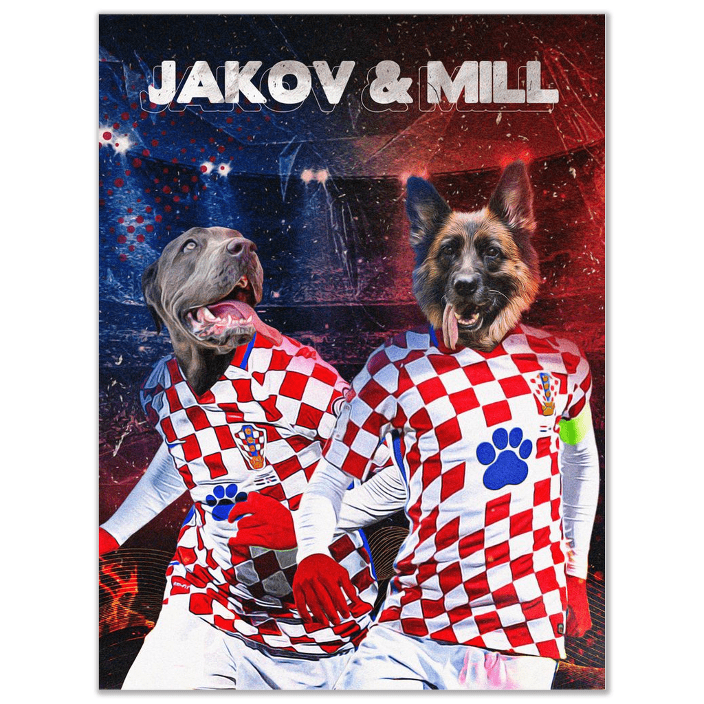 &#39;Croatia Doggos&#39; Personalized 2 Pet Poster