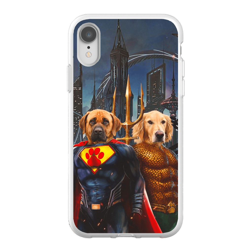 &#39;Superdog &amp; Aquadog&#39; Personalized 2 Pet Phone Case