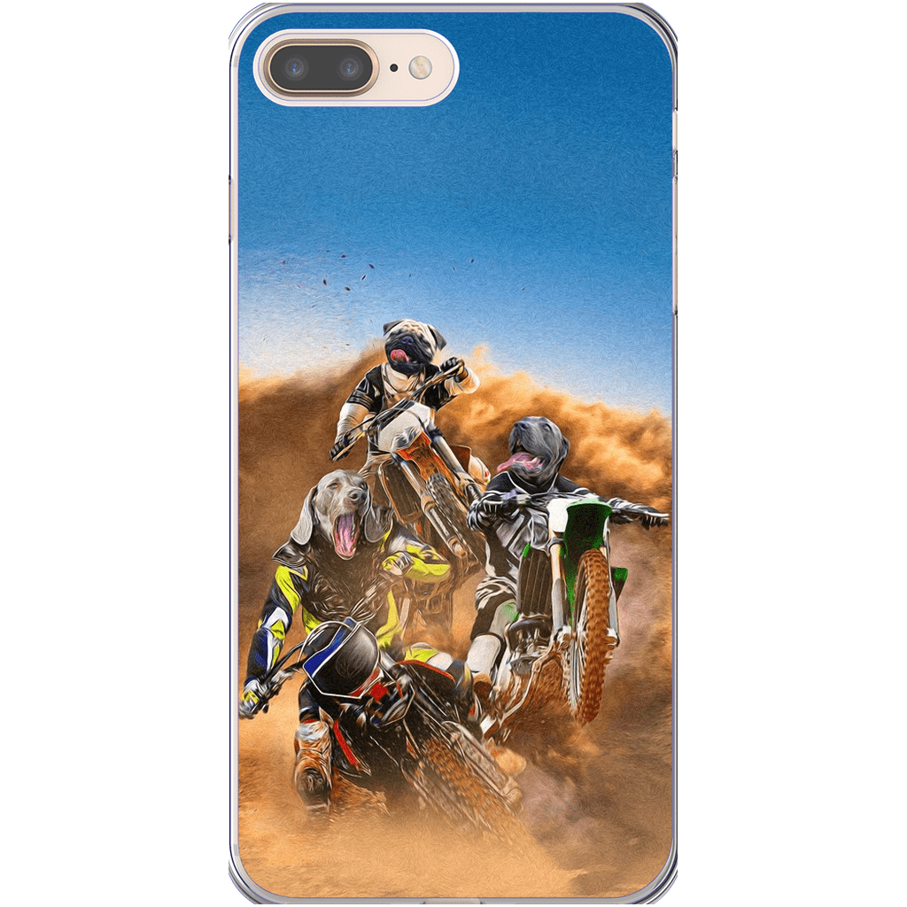 'The Motocross Riders' Personalized 3 Pet Phone Case