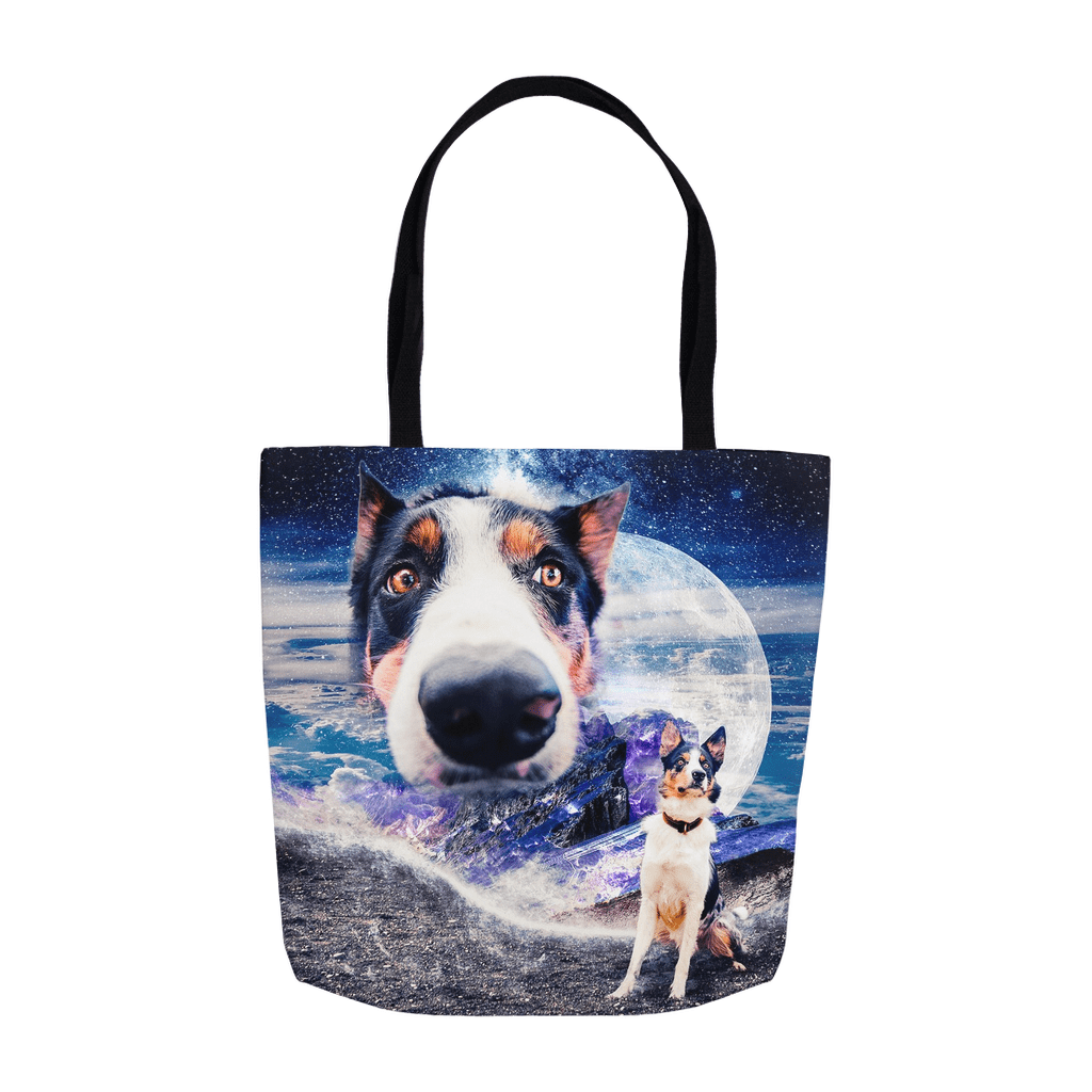 &#39;Doggo in Space&#39; Personalized 2 Pet Tote Bag