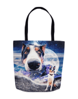 Bolsa de tela personalizada para 2 mascotas 'Doggo in Space'