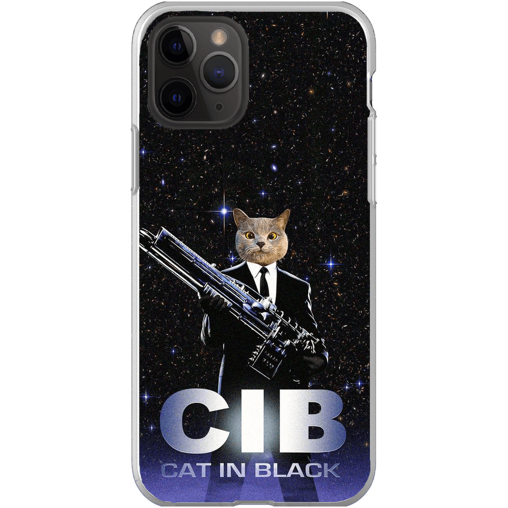 &#39;Cat in Black&#39; Personalized Phone Case