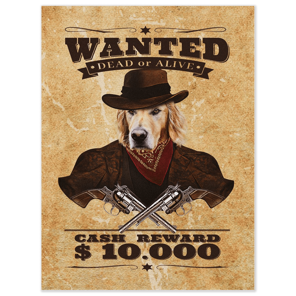 &#39;The Wanted&#39; Personalized Dog Poster