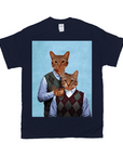 Camiseta personalizada para 2 mascotas 'Step-Kitties' 