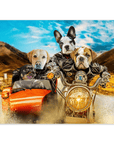 'Harley Wooferson' Personalized 4 Pet Poster