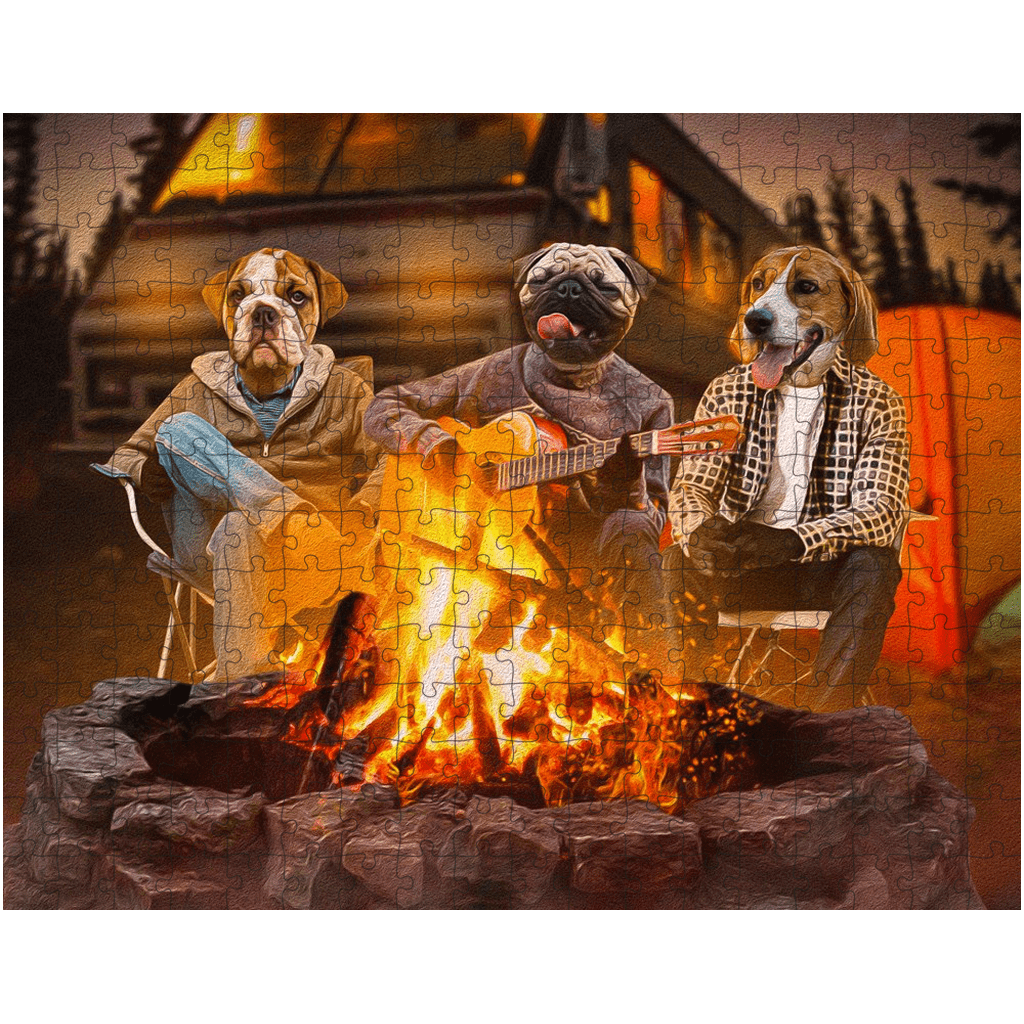 &#39;The Campers&#39; Personalized 3 Pet Puzzle