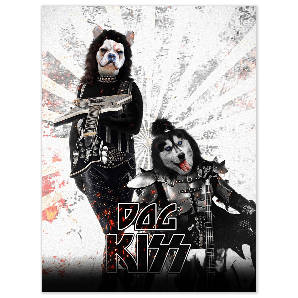&#39;Kiss Doggos&#39; Personalized 2 Pet Poster
