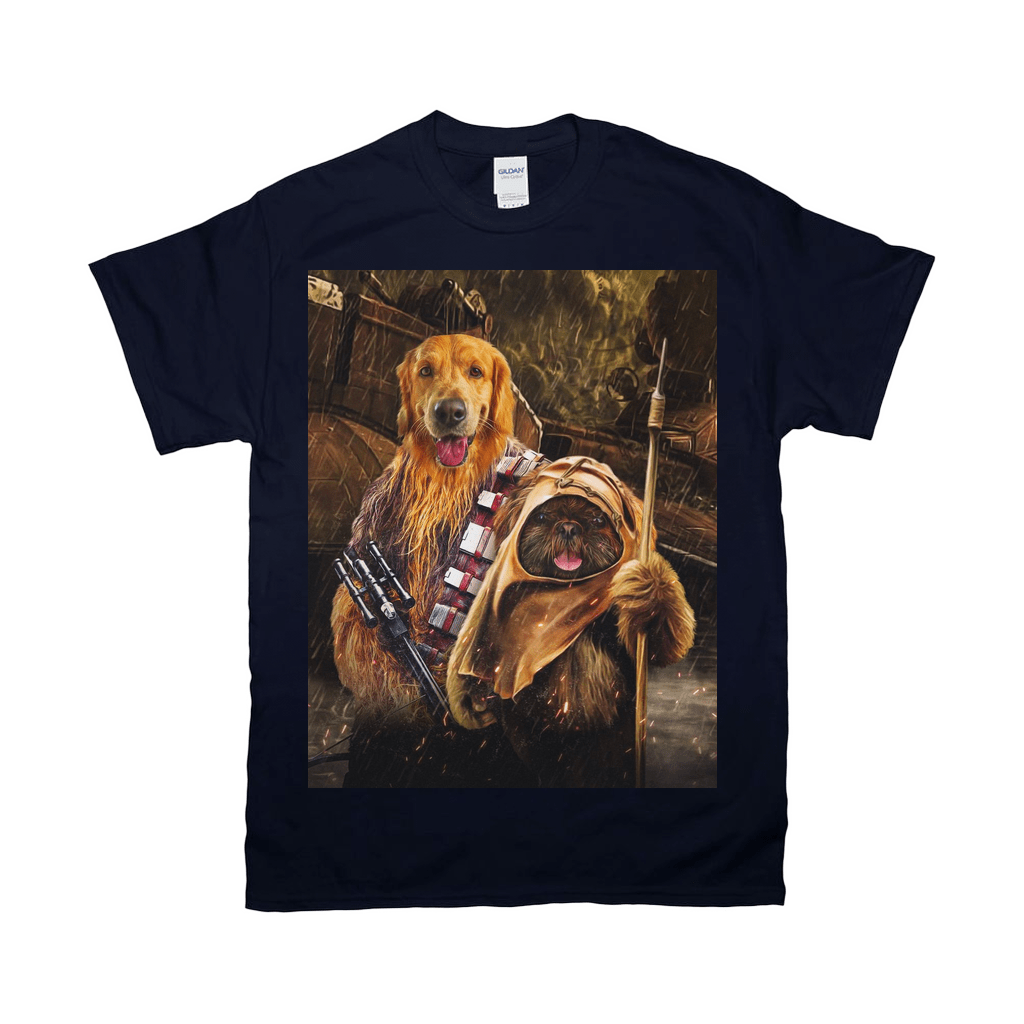 Camiseta personalizada para 2 mascotas &#39;Chewdogga &amp;amp; Dogg-E-Wok&#39;