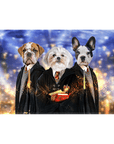 'Harry Doggers' Personalized 3 Pet Standing Canvas