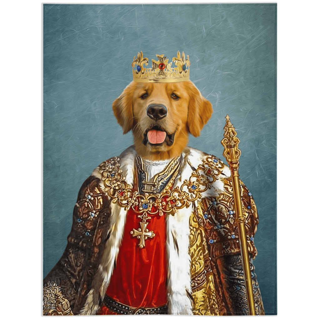 &#39;The King&#39; Personalized Pet Blanket