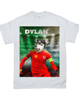Camiseta personalizada para mascotas 'Wales Doggos Soccer'