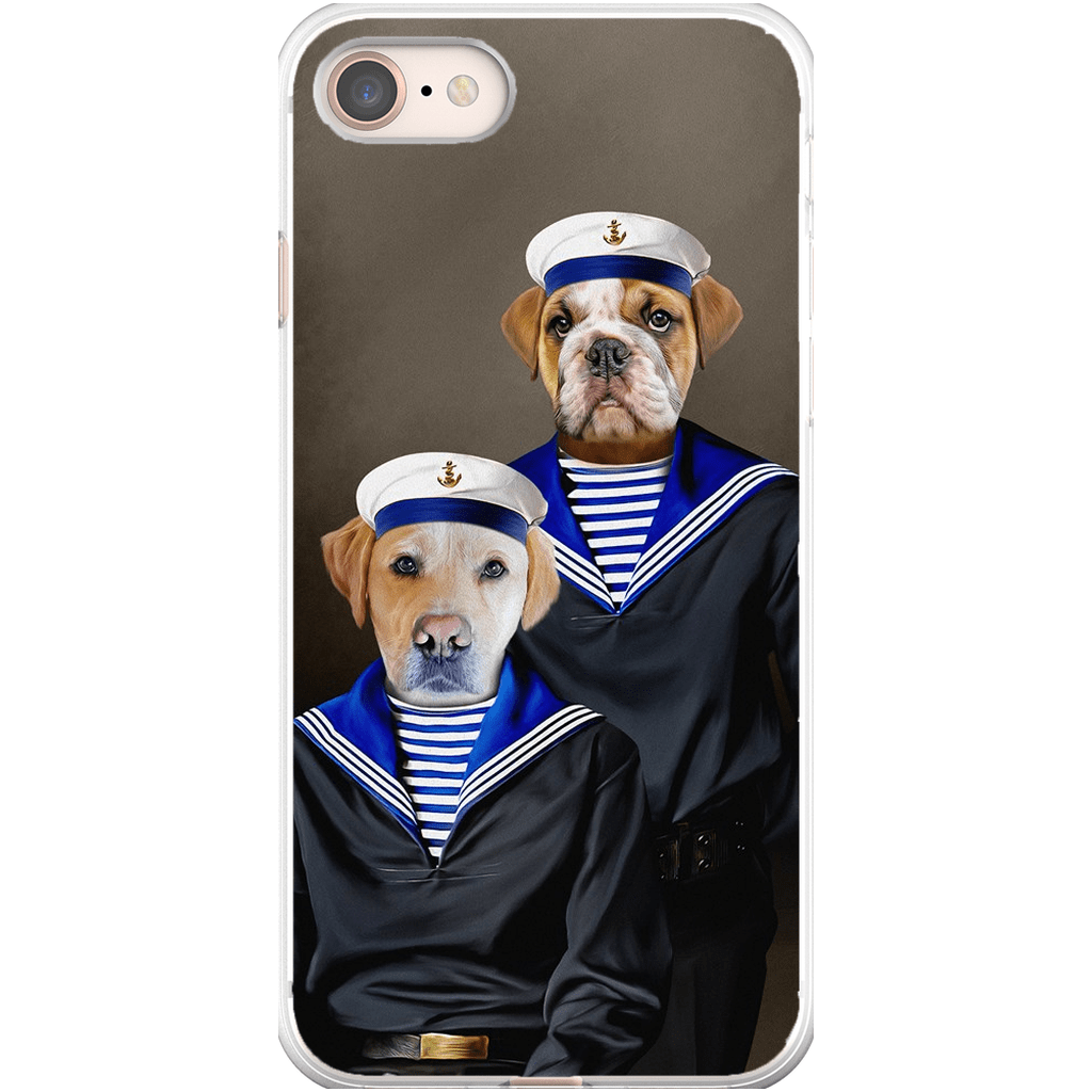 Funda personalizada para teléfono con 2 mascotas &#39;The Sailors&#39;
