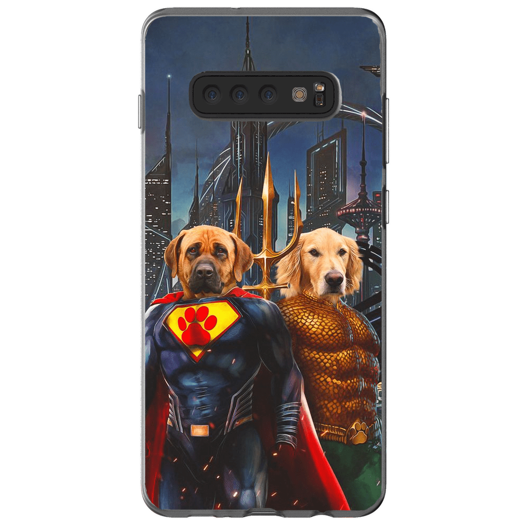&#39;Superdog &amp; Aquadog&#39; Personalized 2 Pet Phone Case