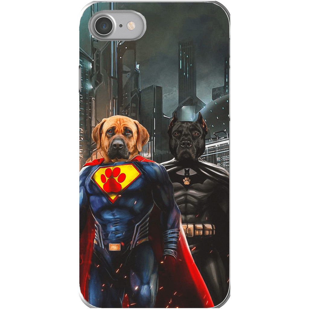 &#39;Superdog &amp; Batdog&#39; Personalized 2 Pet Phone Case