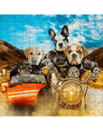 Rompecabezas personalizado de 4 mascotas 'Harley Wooferson'