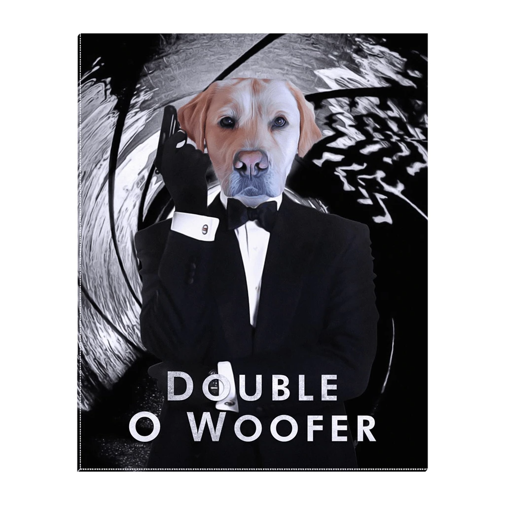 &#39;Double O Woofer&#39; Personalized Pet Standing Canvas