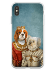 Funda personalizada para teléfono con 2 mascotas 'Reina y Princesa'
