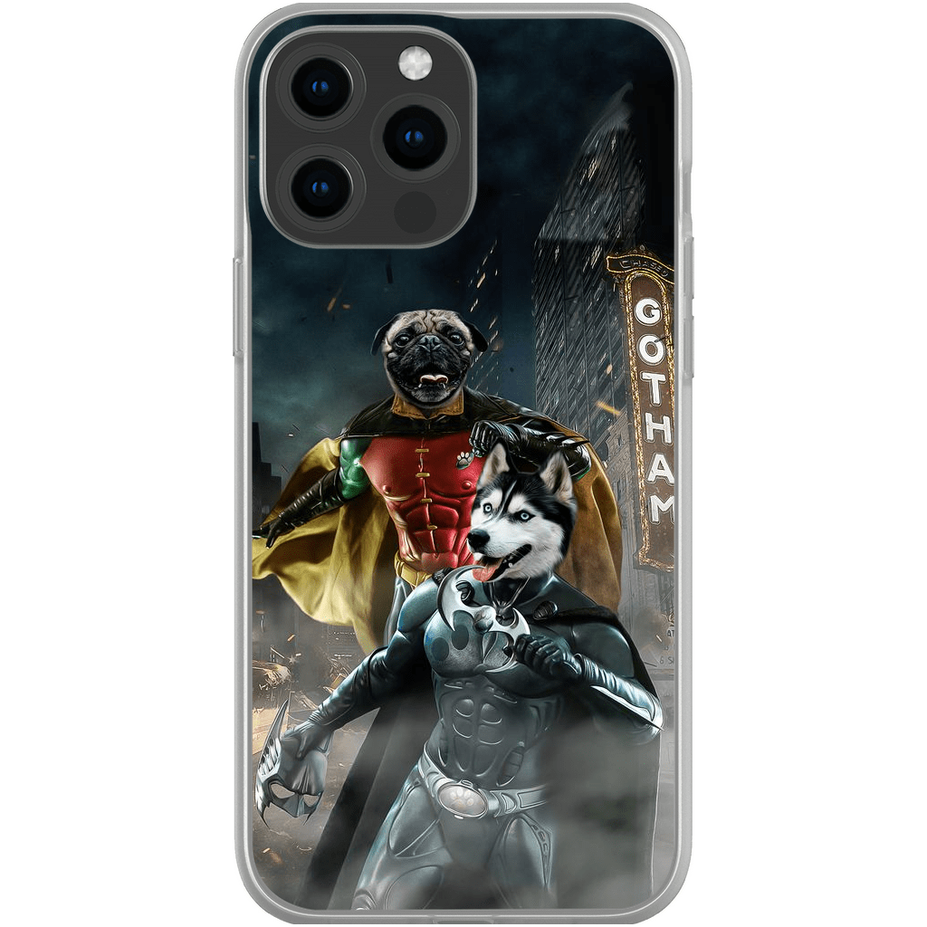 &#39;Bat Dog &amp; Robpaw&#39; Personalized 2 Pet Phone Case