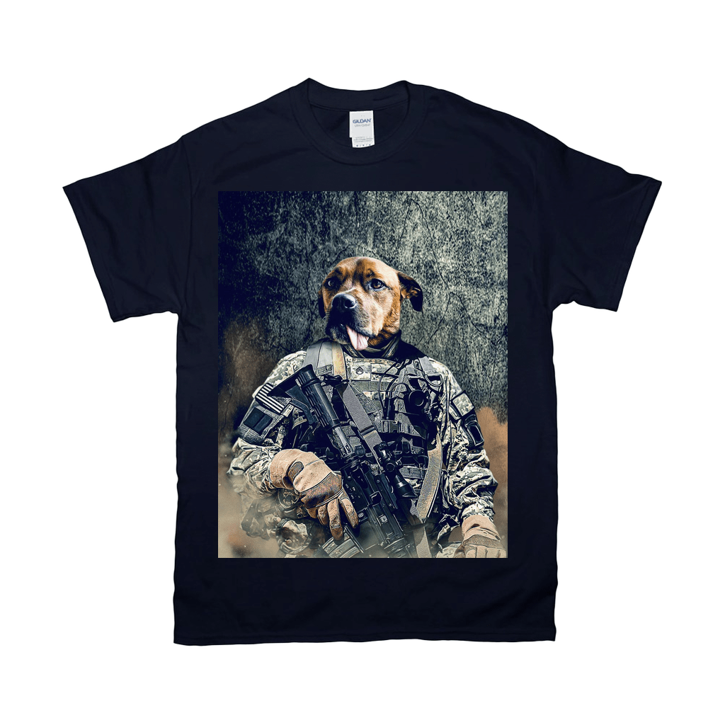 &#39;The Army Veteran&#39; Personalized Pet T-Shirt