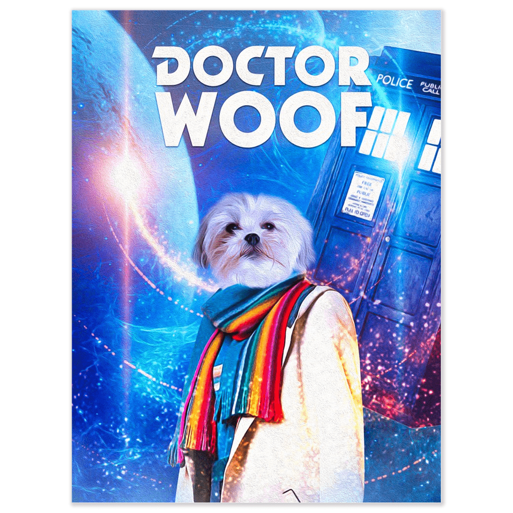 &#39;Dr. Póster Mascota personalizada Woof (hembra)