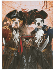 'The Pirates' Personalized 3 Pet Blanket
