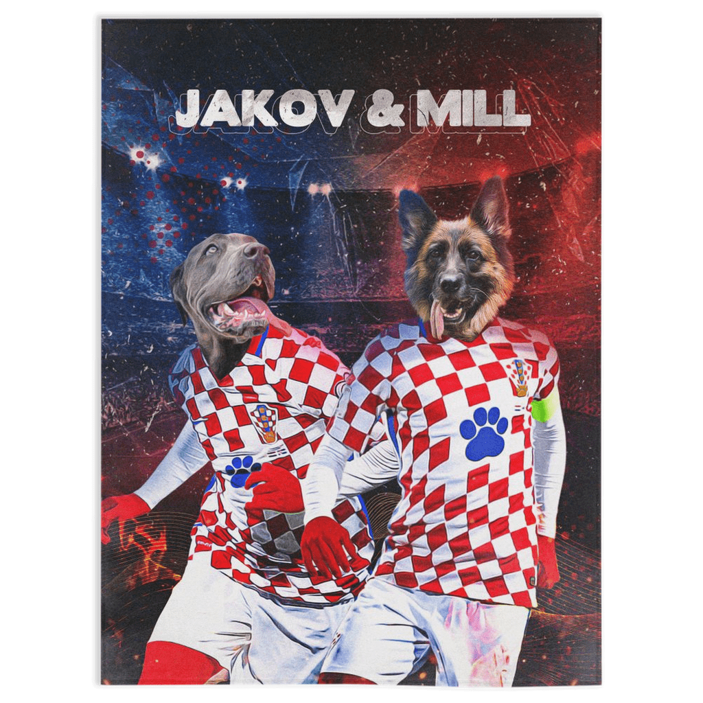 &#39;Croatia Doggos&#39; Personalized 2 Pet Blanket