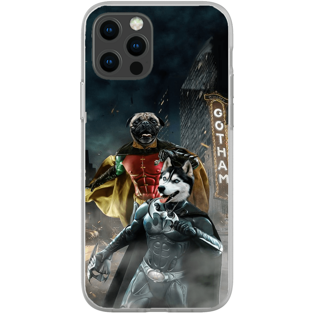 &#39;Bat Dog &amp; Robpaw&#39; Personalized 2 Pet Phone Case