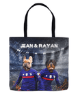 'France Doggos' Personalized 2 Pet Tote Bag