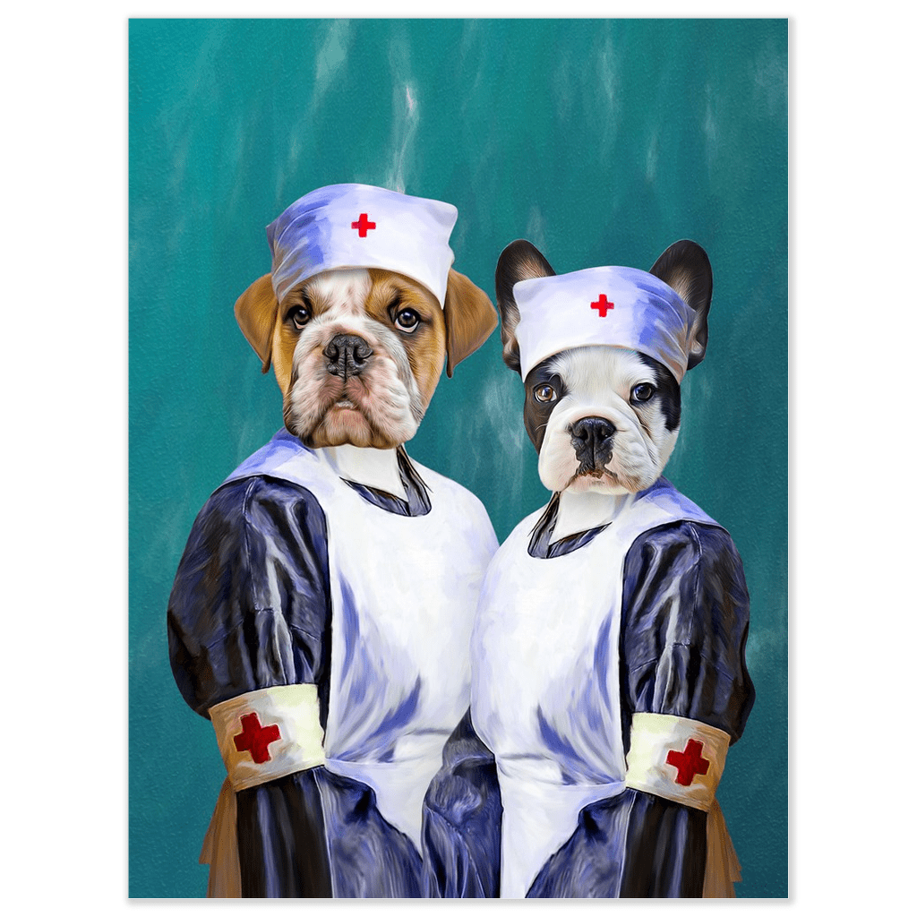 Póster personalizado de 2 mascotas &#39;Las Enfermeras&#39;