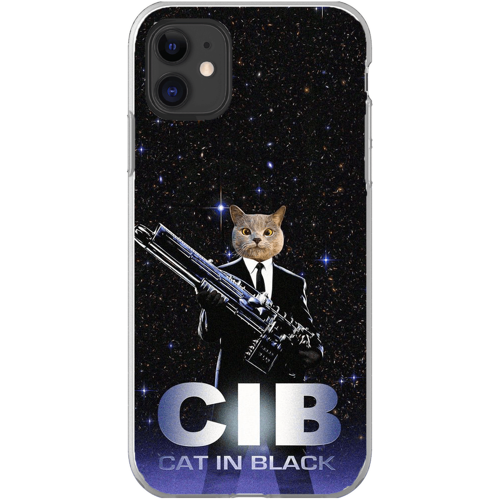 &#39;Cat in Black&#39; Personalized Phone Case