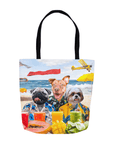 Bolsa de asas personalizada para 3 mascotas 'The Beach Dogs'