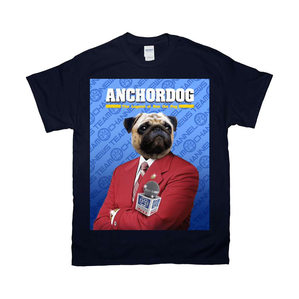 &#39;Anchordog&#39; Personalized Pet T-Shirt