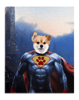 Lienzo personalizado para mascotas 'The Super Dog'