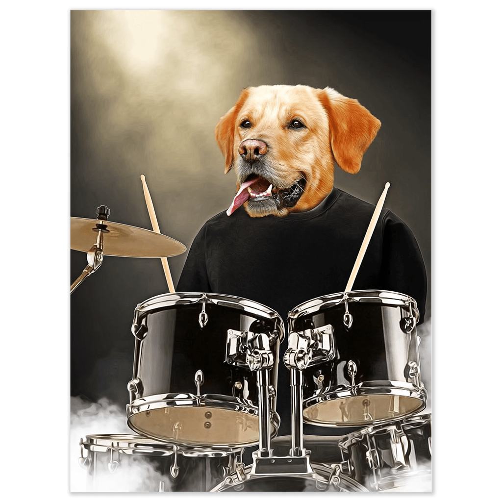 &#39;The Drummer&#39; Personalized Pet Poster