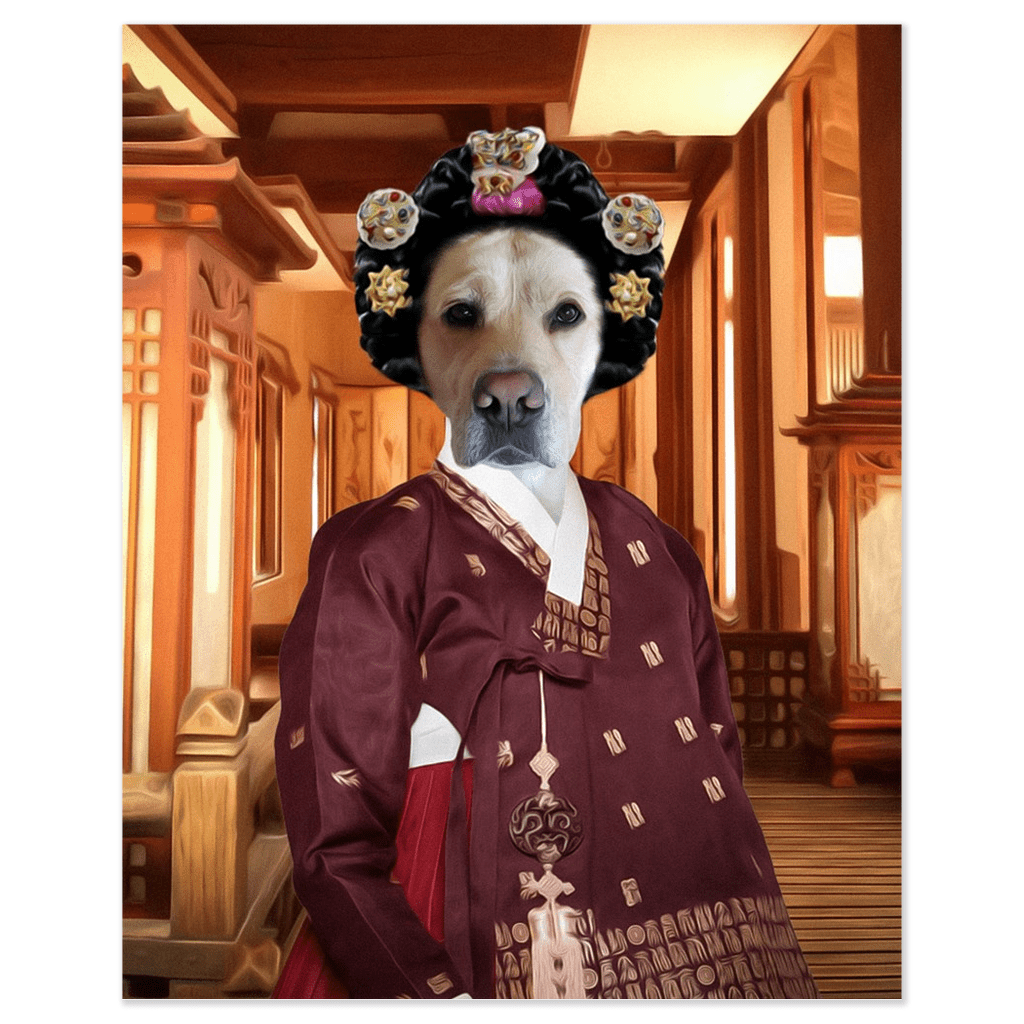 Póster personalizado para mascotas &#39;La emperatriz asiática&#39;