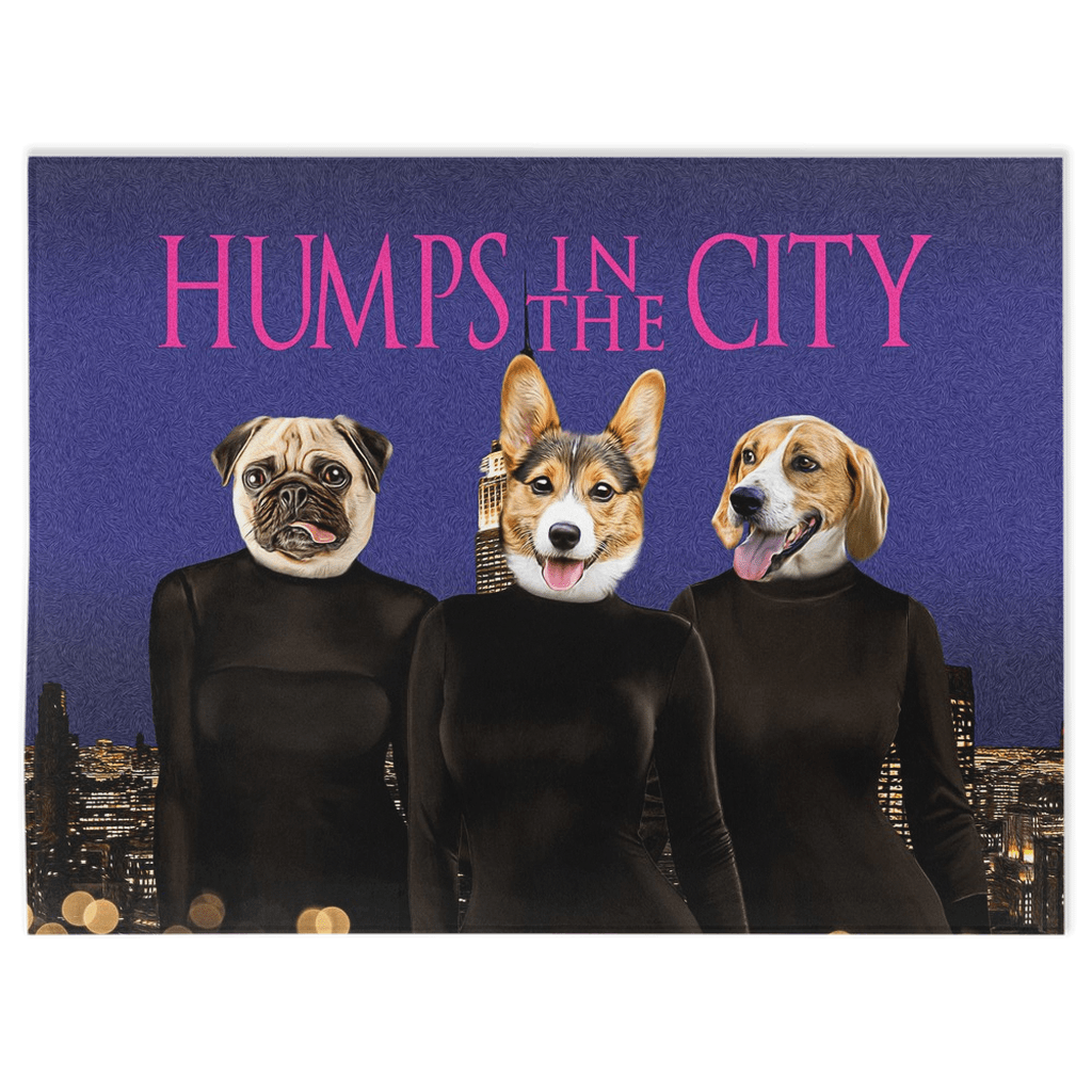 &#39;Humps in the City&#39; Personalized 3 Pet Blanket