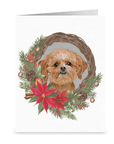Tarjetas de Navidad personalizadas Doggovinci 1 mascota
