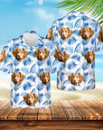 Custom Hawaiian Shirt (Springtime Blue: 1-4 Pets)