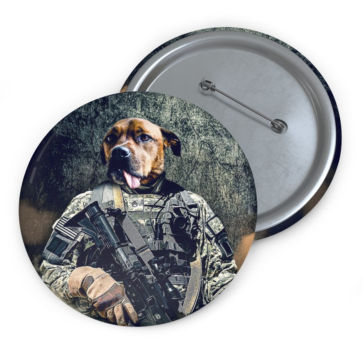 El pin personalizado del veterano del ejército
