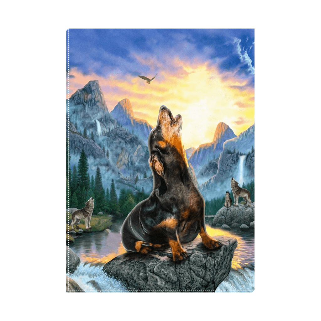 &#39;The Retro Wolf&#39; Personalized Pet Standing Canvas